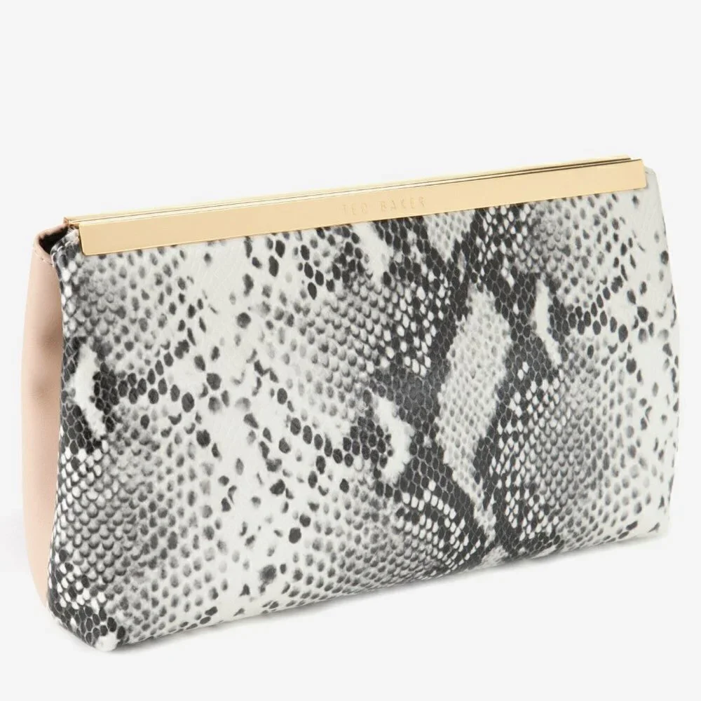 💕TED BAKER Reni Exotic Embossed Snakeskin Clutch